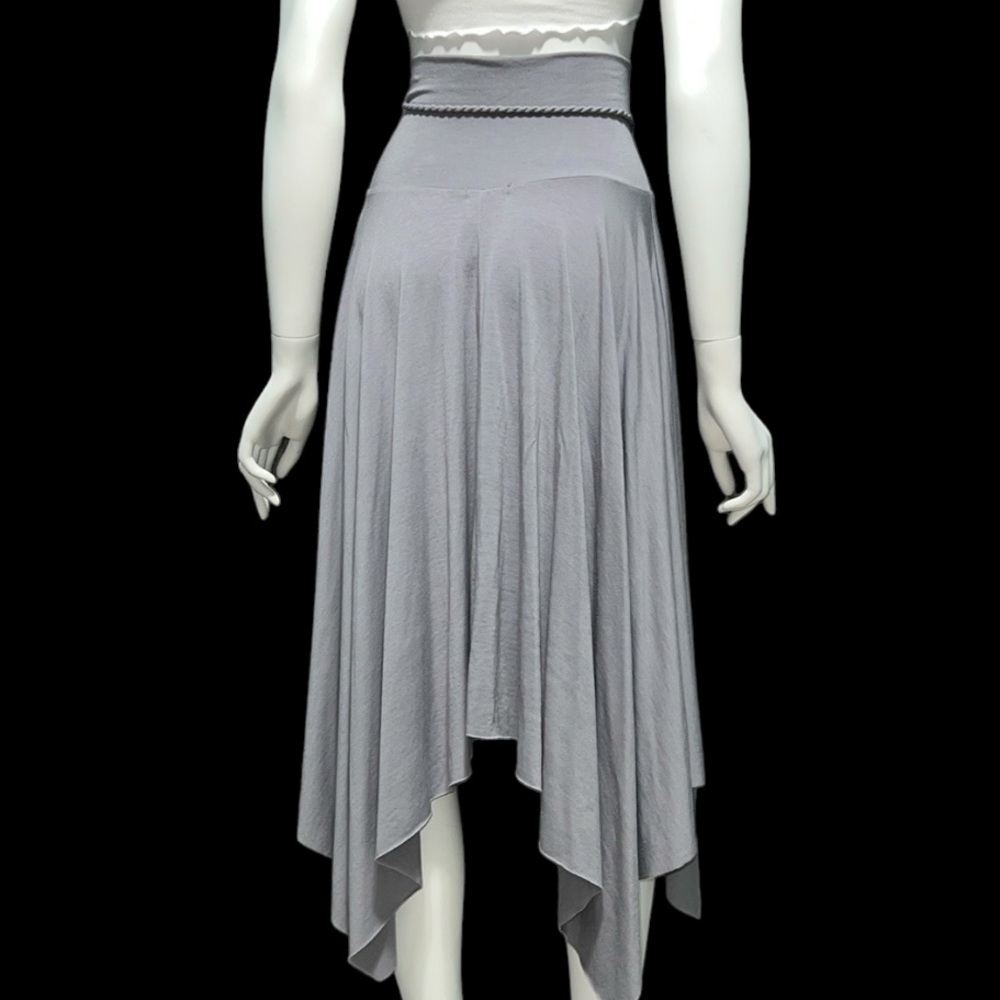 Y2K RARE Forever 21 Uneven Hem High Waisted MIDI A-line Skirt Gray XSmall - Picture 5 of 16